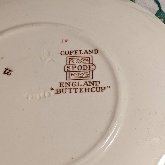 Charming antique Spode Copeland Buttercup trio cup / saucer / bread butter plate - Picture 8 of 10